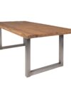 Tafel 240x100 cm, gerecycled natuurlijk teakhout