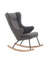 Scandinavische Schommelstoel Grijs met Teddy Bouclé