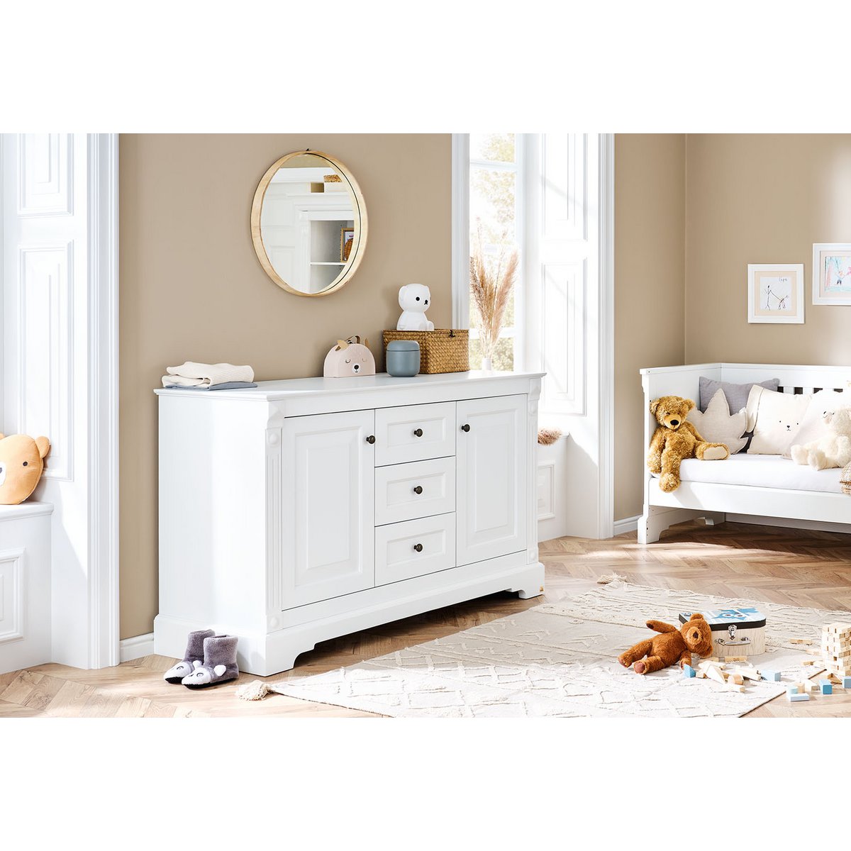 Pinolino Emilia Luxe Babycommode met 3 Laden en 2 Deuren – Wit - Afbeelding 4