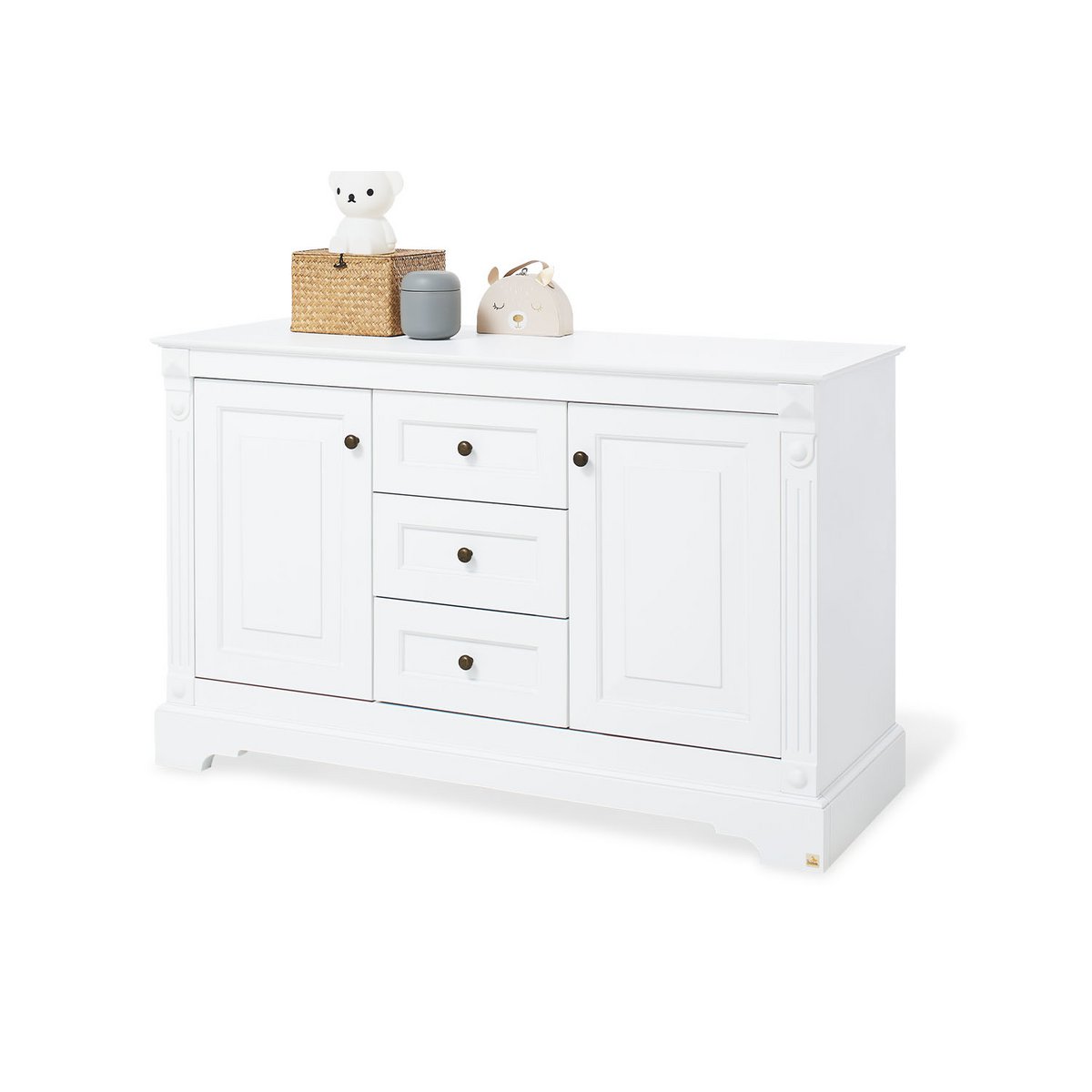 Pinolino Emilia Luxe Babycommode met 3 Laden en 2 Deuren – Wit - Afbeelding 2